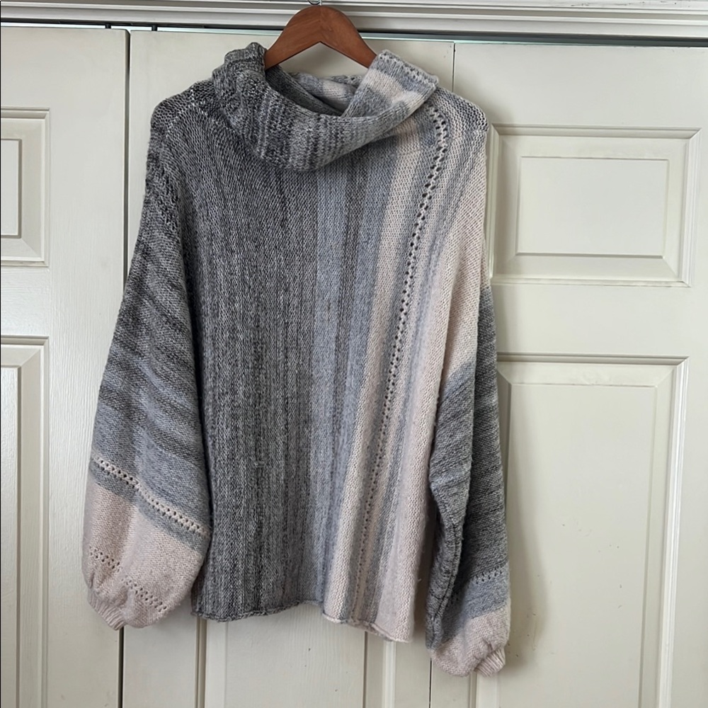 Fate Oversized Cowl Neck Sweater Blend of Mohair Alpaca and  Synthetic